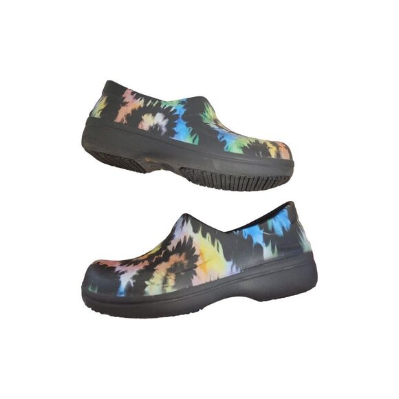 Crocs Neria Pro II Clog Women 7 Tie-Dye Non-Mark Slip Resistant Graphic Nursing - Picture 4 of 7